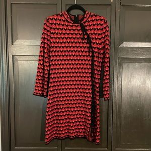 Zara Knit Long Sleeve Dress Metallic Thread Size M